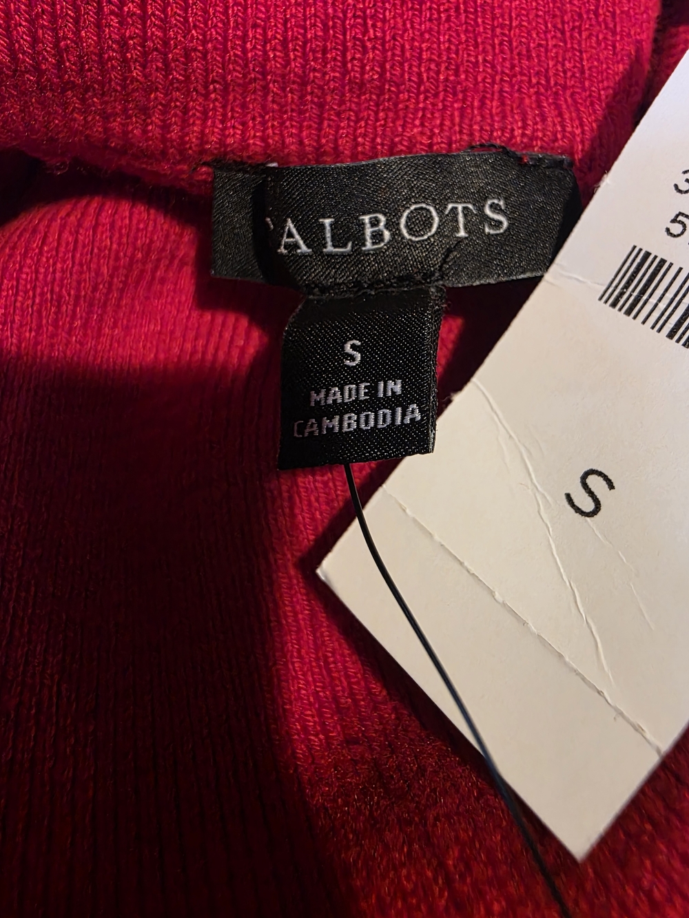Talbots Red Ribbed Turtleneck Sweater - Picture 6 of 6
